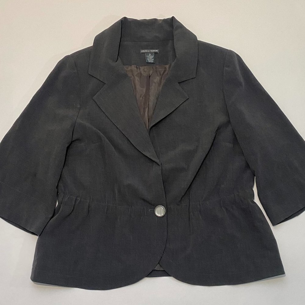 Chelsea & Theodore Gray Prestige Blazer Wide 3/4 Sleeves Women's Size XL